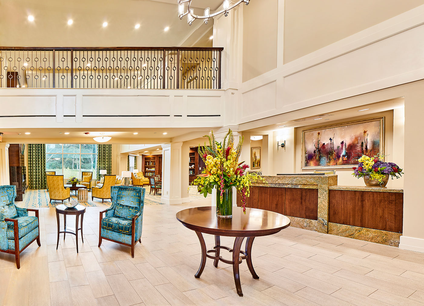Bright Main Lobby And Reception Area At Modena Green Oaks.